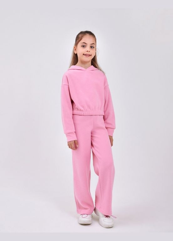 Розовый костюм (толстовка + брюки) розовый Smil