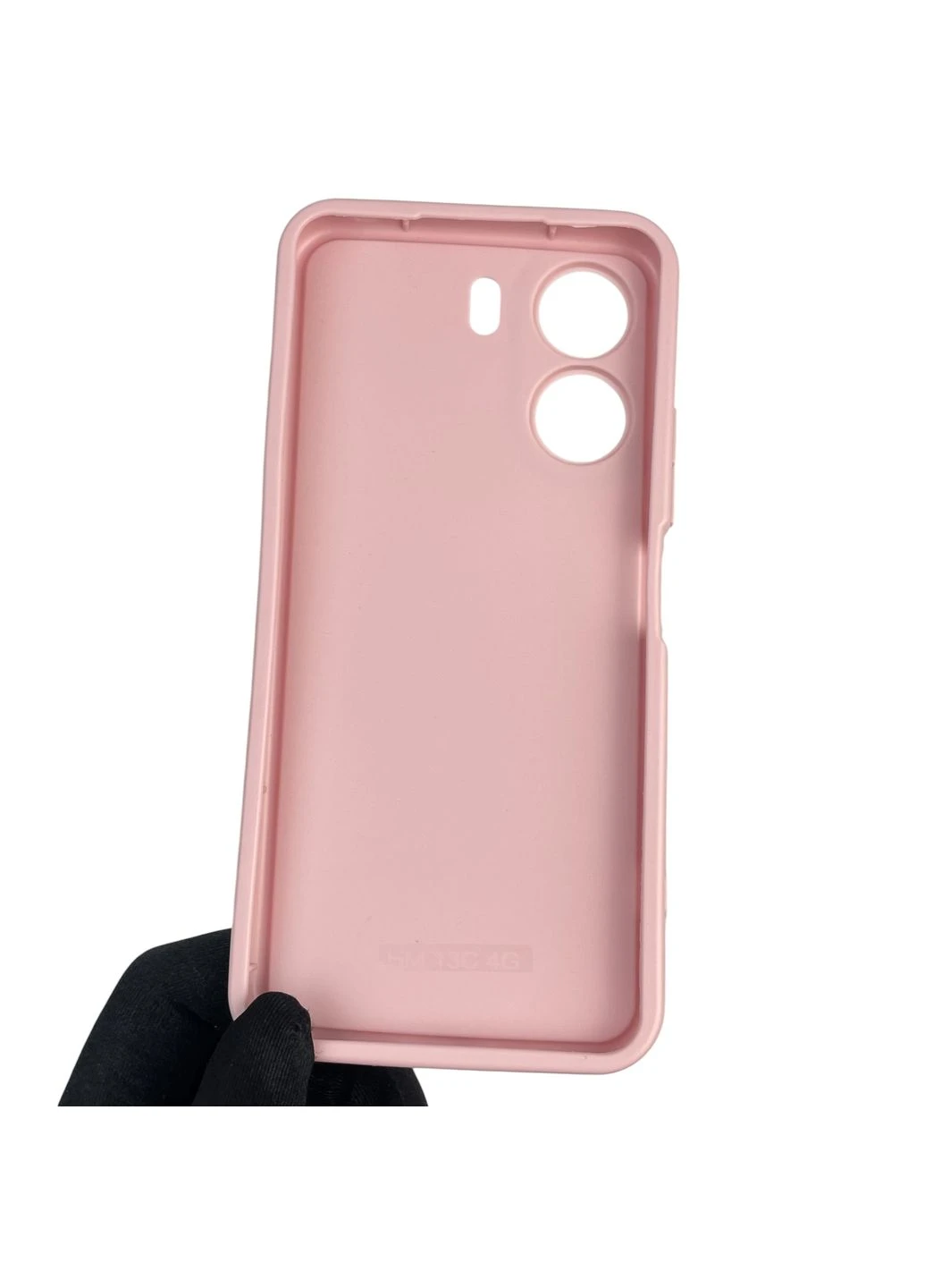 Чохол силіконовий оригінальний Soft Touch з 3D принтом вишеньки для Poco C65 пудровий (Повний захист камери) Xiaomi (378974411)