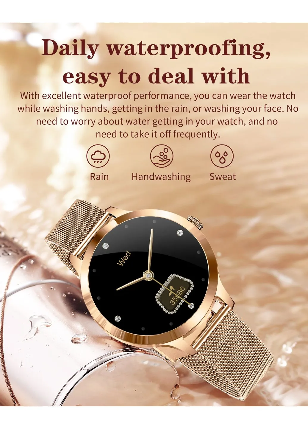 Smart Vip Lady Butterfly Gold UWatch (393988725)