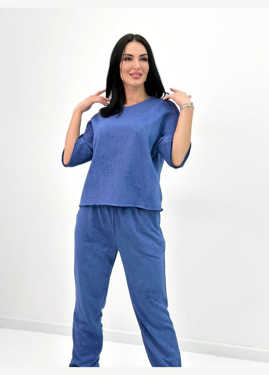 Женский костюм из турецкой двунитки петля с эффектом tie dye Fashion Girl (300775413)