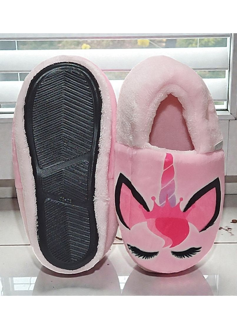 Розовые комнатные велюровые домашние тапочки для девочки валди Waldi