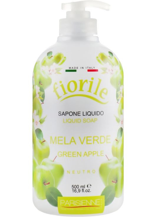 Жидкое мыло "Зеленое яблоко" Italia Fiorile Green Apple Liquid Soap 500ml (578077-30839) Parisienne Italia (368883252)