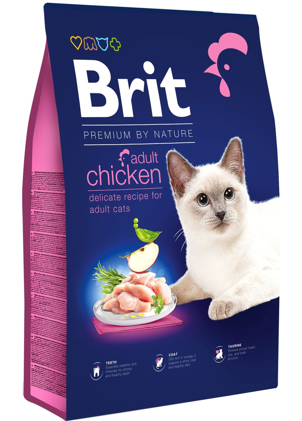 Сухой корм для кошек Nature Cat Adult Chicken с курицей 8 кг (8595602553204) Brit Premium (279572861)