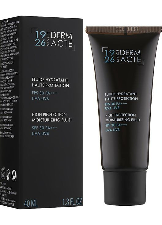 Зволожувальна захисна емульсія Derm Acte High Protection Moisturizing Fluid SPF 30 PA+++ UVA UVB 40ml (368061-26794) Academie (368642863)