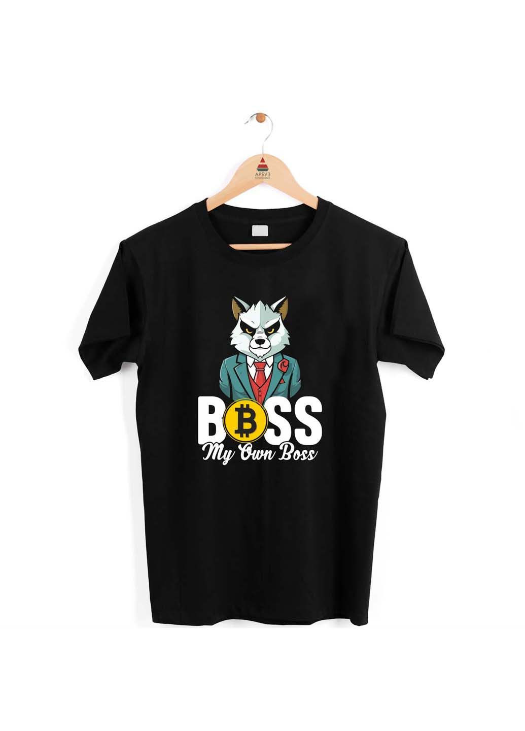 Чорна футболка boss my own boss. мій власний бос Кавун