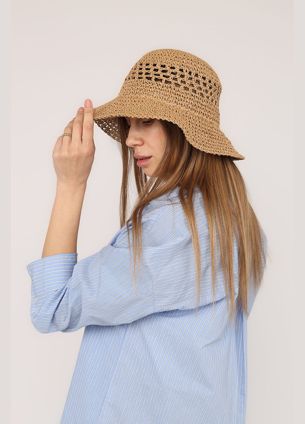 Шляпа женская цвет бежевый CB-00268228 Yuki (330223027)