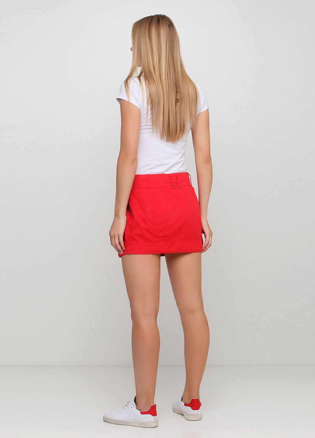 Красная повседневная с абстрактным узором юбка красный Pepe Jeans