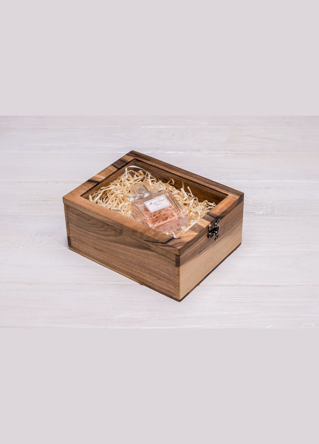 Подарункова коробочка з дерева зі скляною кришкою S EcoWalnut (295266143)