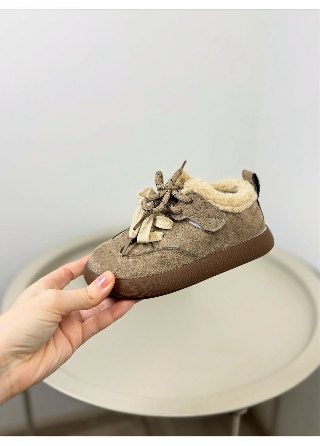 Бежевые повседневные осенние ботинки осенние детские бежевые 1669 No Brand