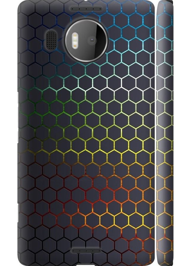 3D пластиковый матовый чехол 'Переливающиеся соты' для Endorphone Microsoft Lumia 950 XL Dual Sim (332210493)