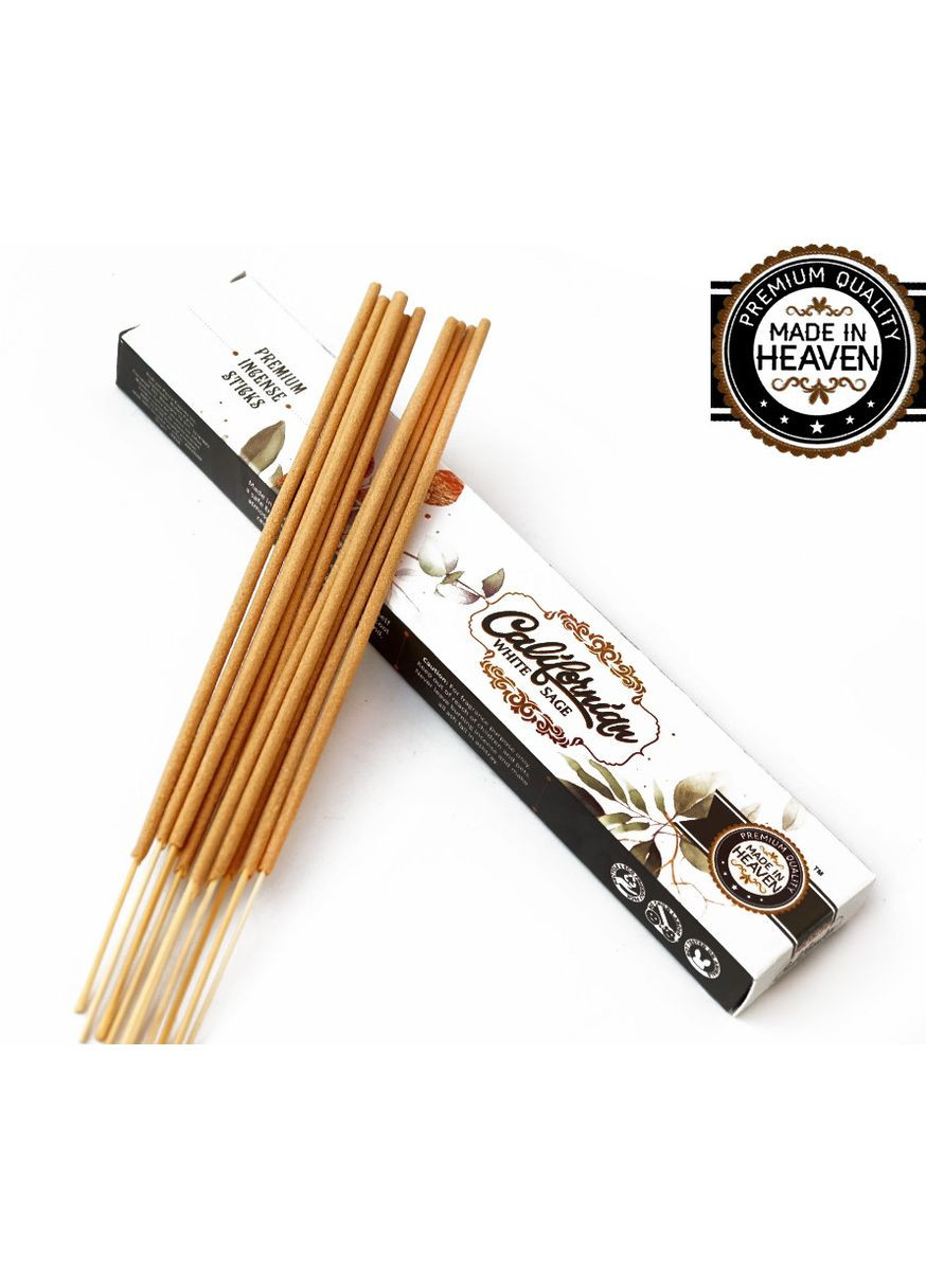 Ароматичні палички MADE IN HEAVEN California White Sage 15 грам Біла шавлія CALIFORNIAN (364507468)
