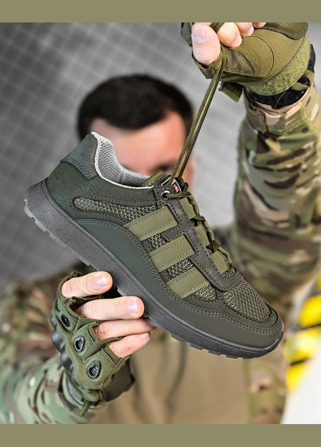 Тактичні літні кросівки сітка олива Freedom (333953943)