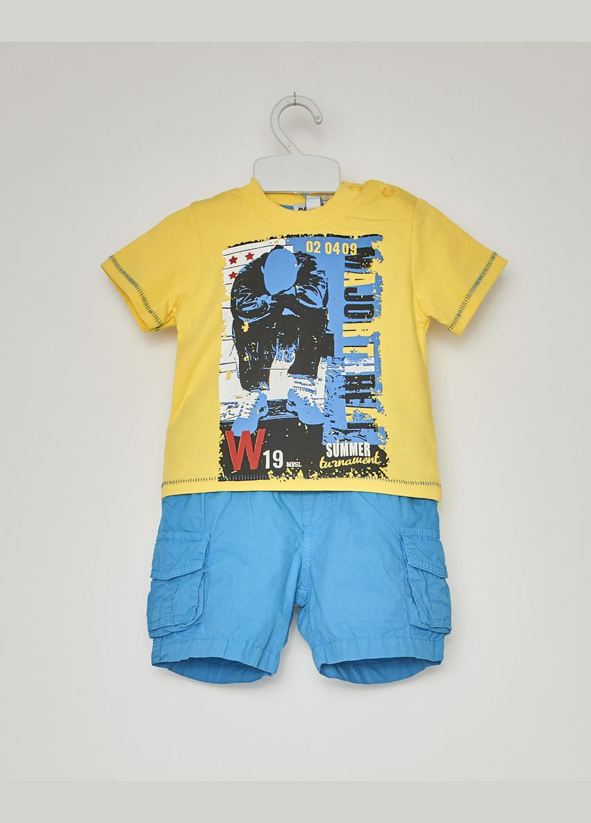 Жовтий літній комплект(футболка+шорти) Marasil