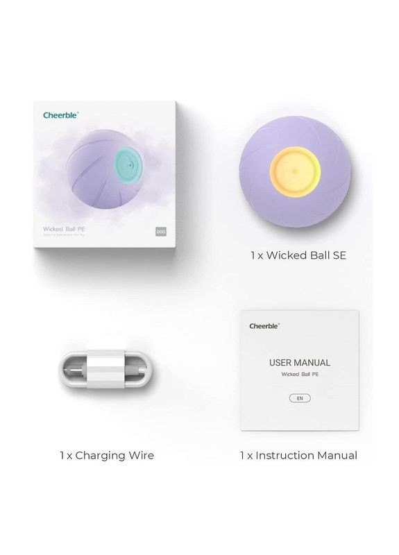 Интерактивный мячик для собак Wicked Ball PE C0722 () Cheerble (316391207)