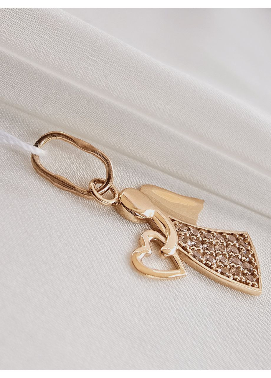 Золотий підвіс «Ангелик із серцем» 3105441101-1п SOVA jewelry house (365814902)