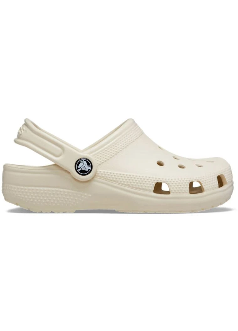 Бежевые сабо classic kids clog 31-32 р 19.2-20.0 см детские темно-синие 206991-j1 navy Crocs с логотипом