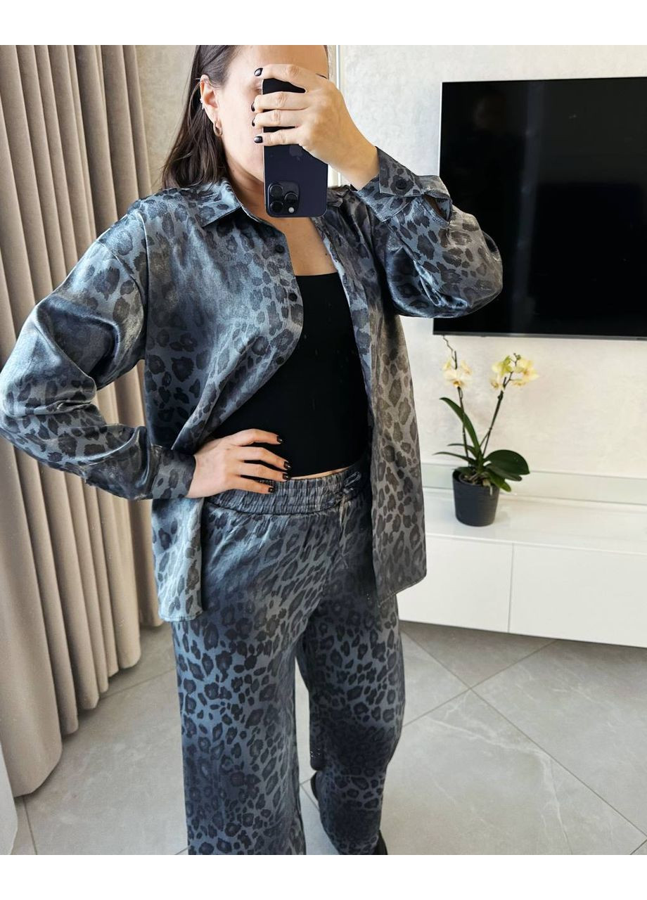 🐆 Костюм «Leopard Chic» із сорочкою та штанами — Розмірна сітка в описі GD/GL Модний простір (364965373)