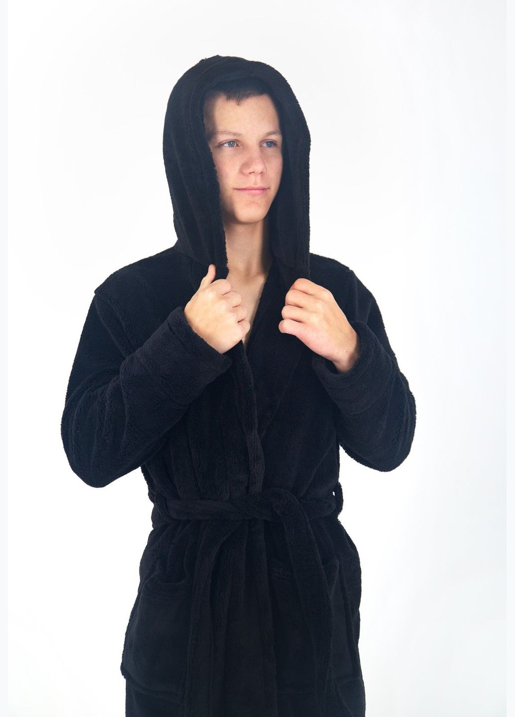 Халат махровий підлітковий для хлопців довгий, теплий No Brand халат (305076849)