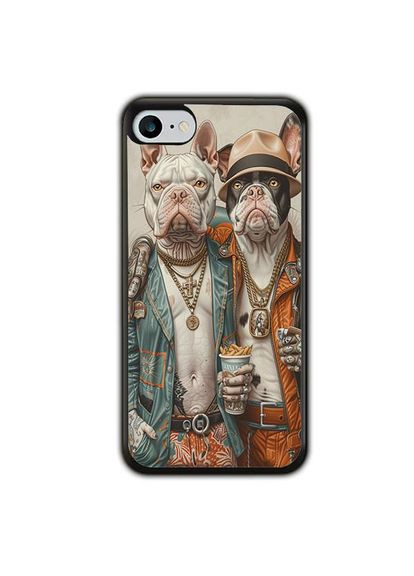 Чохол для Apple Iphone 8 Собаки Чорний No Brand (302083794)