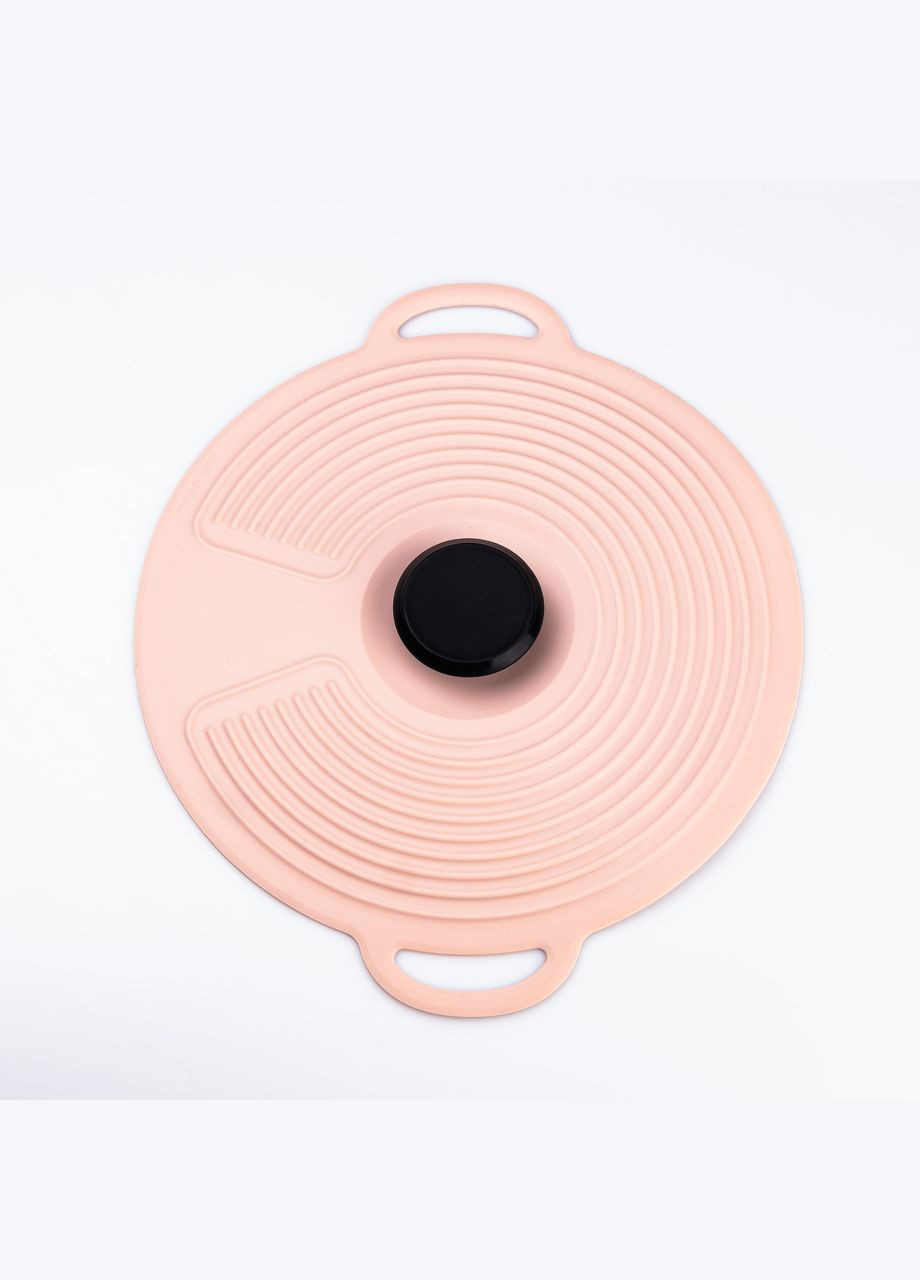 Багаторазова силіконова кришка універсальна 24 х 20.4 см рожева TS Kitchen (315637143)