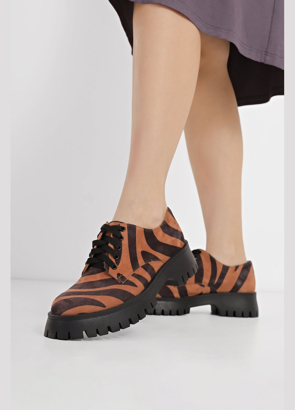 Garne Жіночі оксфорди коричневий з натуральна шкіра, україна — літо (258721196)