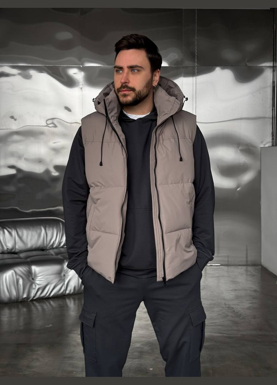 Чоловічий жилет на пуху зі знімним капюшоном Vakko (322394223)