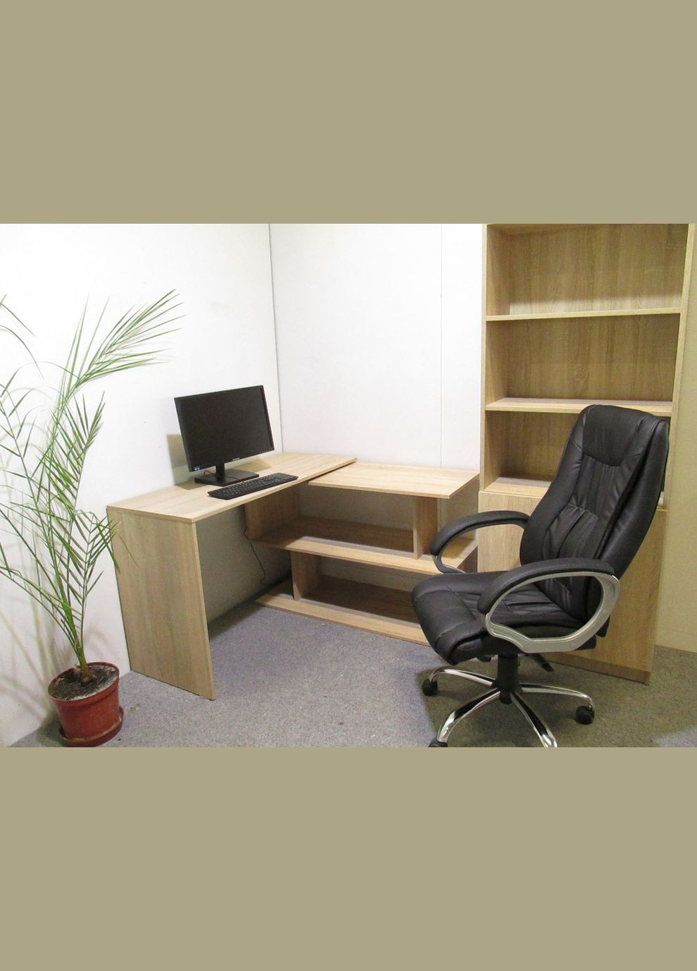 Стол компьютерный поворотный с полками Джеко 1200 (MZN-031031) М-ЗОН (353499961)