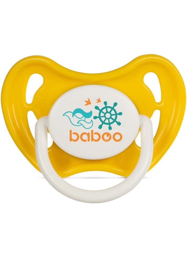Пустышка круглая Marine латекс, желтая, 0+ мес. () Baboo 5-044 (335973779)