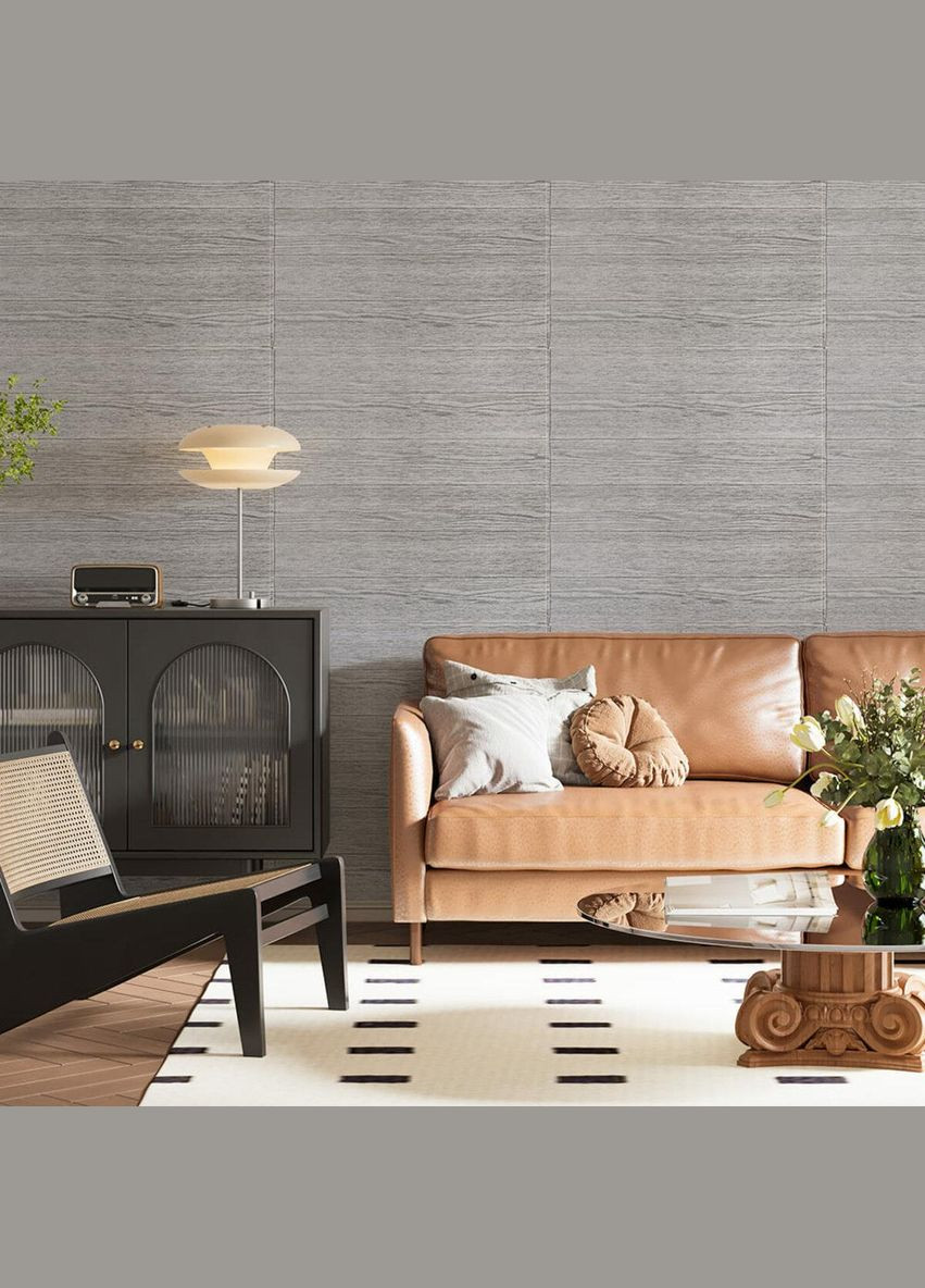 Самоклеюча декоративна 3D панель дерево біле 700х700х6мм (383) SW-00000652 Sticker Wall (300242154)