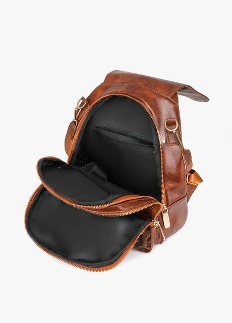 Жіночий міні-рюкзак сумка XD сумка-рюкзак трансформер леопард чорний OEM (328267048)