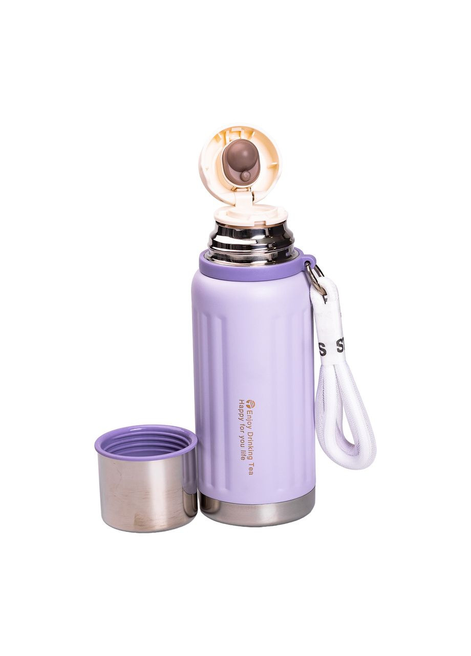 Термос Enjoy з нержавіючої сталі 600 мл бузковий HP-14-9V Jooki (358706624)