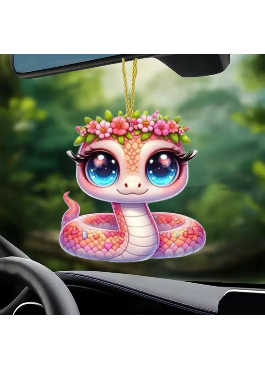 Акриловая подвеска, Рождественская игрушка с изображением милой змеи на удачу и благополучие символ 2025 года. No Brand (314523604)