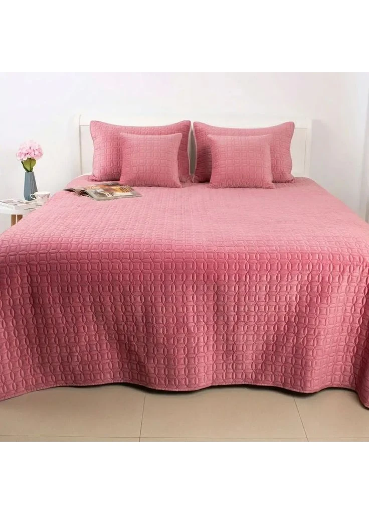 Покривало ТЕП VELOUR Мозаїка велюр євро 220х240 см Рожевий (57420220240) ТЕП (401860988)