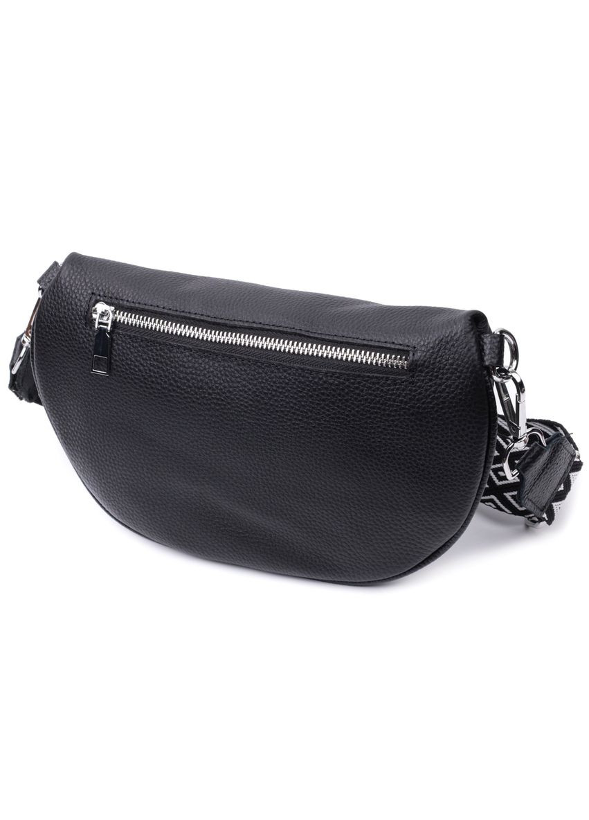 Шкіряна кроссбоді для жінок в класичному кольорі через плече з чорним міні гаманцем 22666 Vintage (329196768)