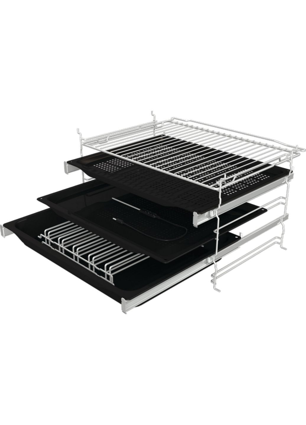 Духова шафа електрична, 77л, A+, TouchFree, пара, дисплей, Wi-Fi керування, піроліз, готув. на різн рівнях, нерж Gorenje (322560816)