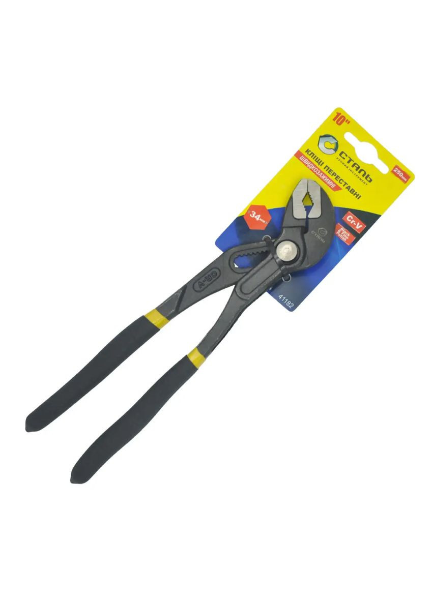 Кліщі переставні швидкозажимні 41182 (131107) СТАЛЬ (317347730)