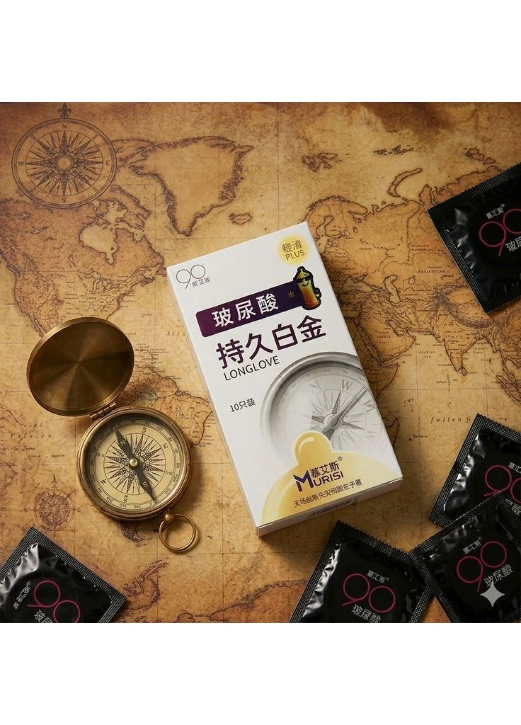 Ультратонкі пролонгуючі презервативи LONG LOVE white 10 штук,з гіулороновою кислотою Muaisi (388908965)