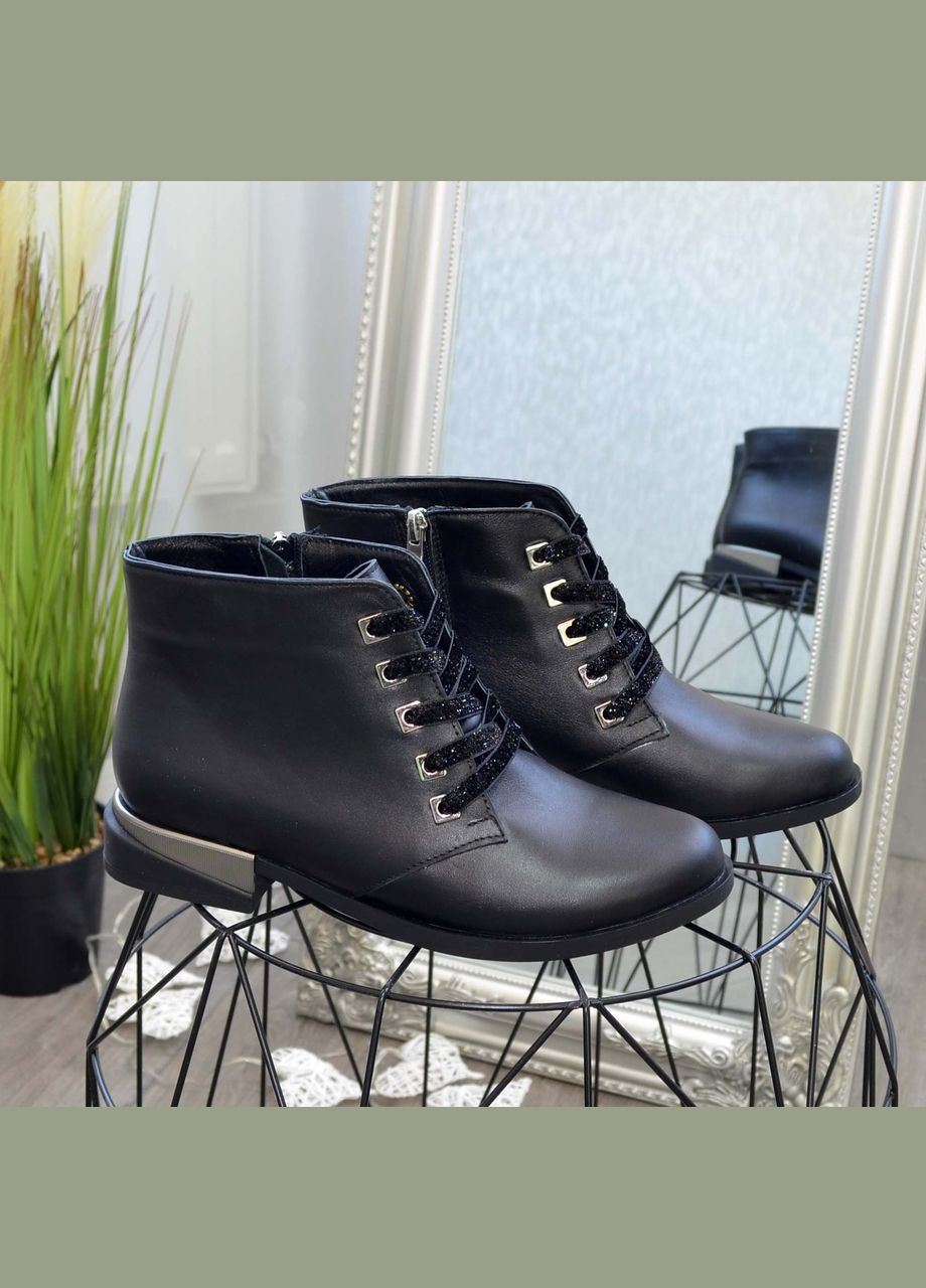 Осенние ботинки кожаные женские на шнуровке,. 37 размер Vasha para