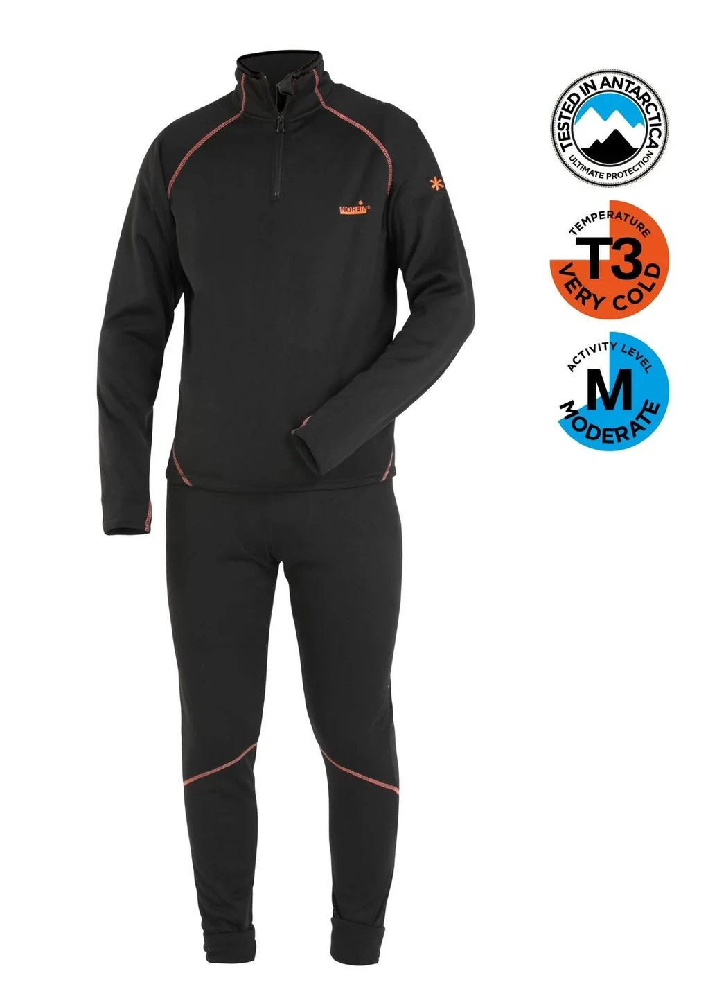 Термобілизна Norfin WINTER LINE 04 Чорна Поліестер 240 г/м² Зимова No Brand (400975538)