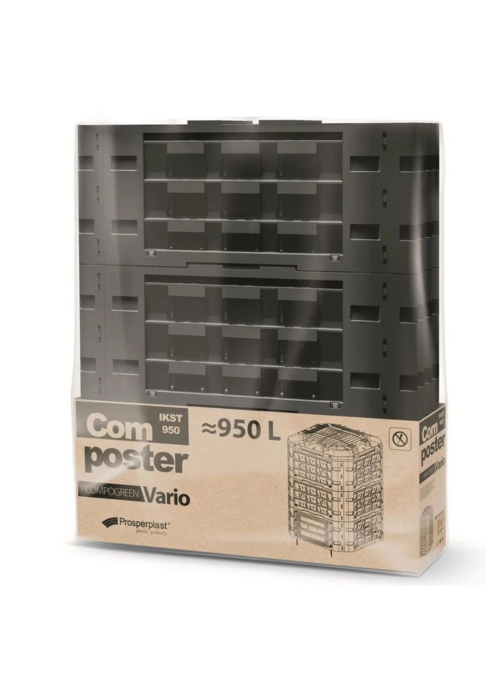 Компостер Compogreen Vario 950 л Black 5905197574943 Prosperplast (342367133)