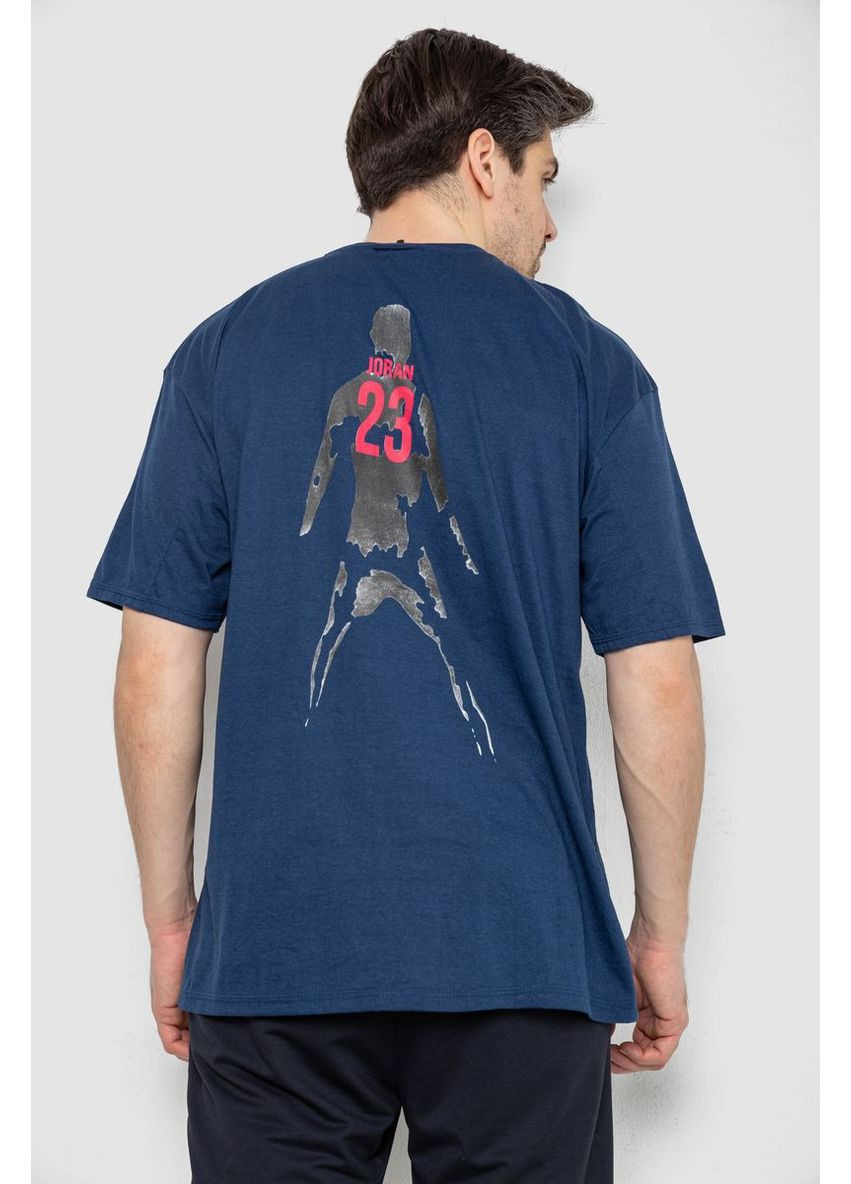 Синяя футболка мужская с принтом,, 244r7024 Andi