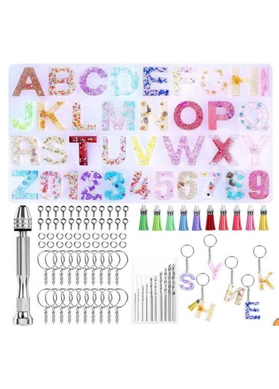 Форми молди для створення брелоків Алфавіт набір для епоксидної смоли No Brand 1527 (318024747)