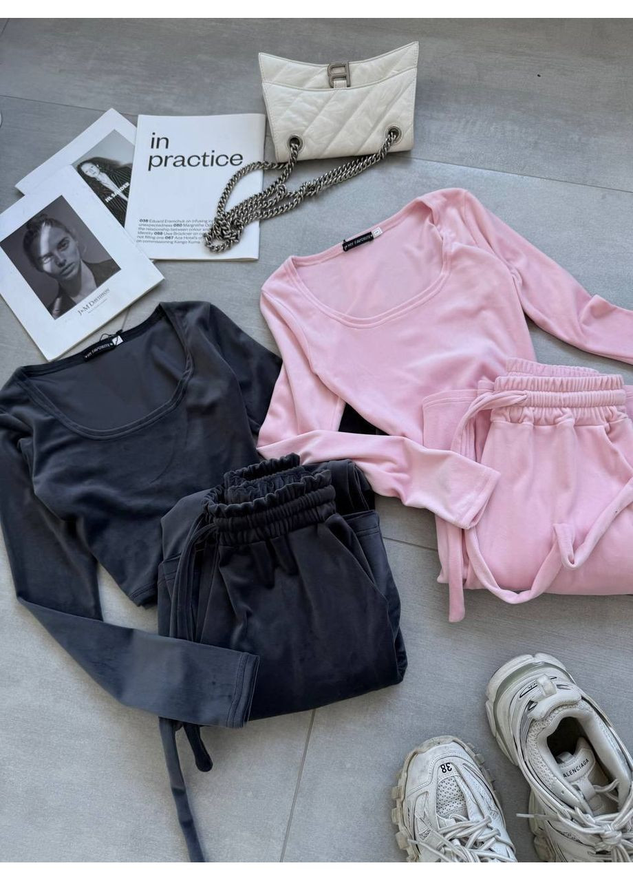 Женский элегантный костюм с велюром Україна (358934290)