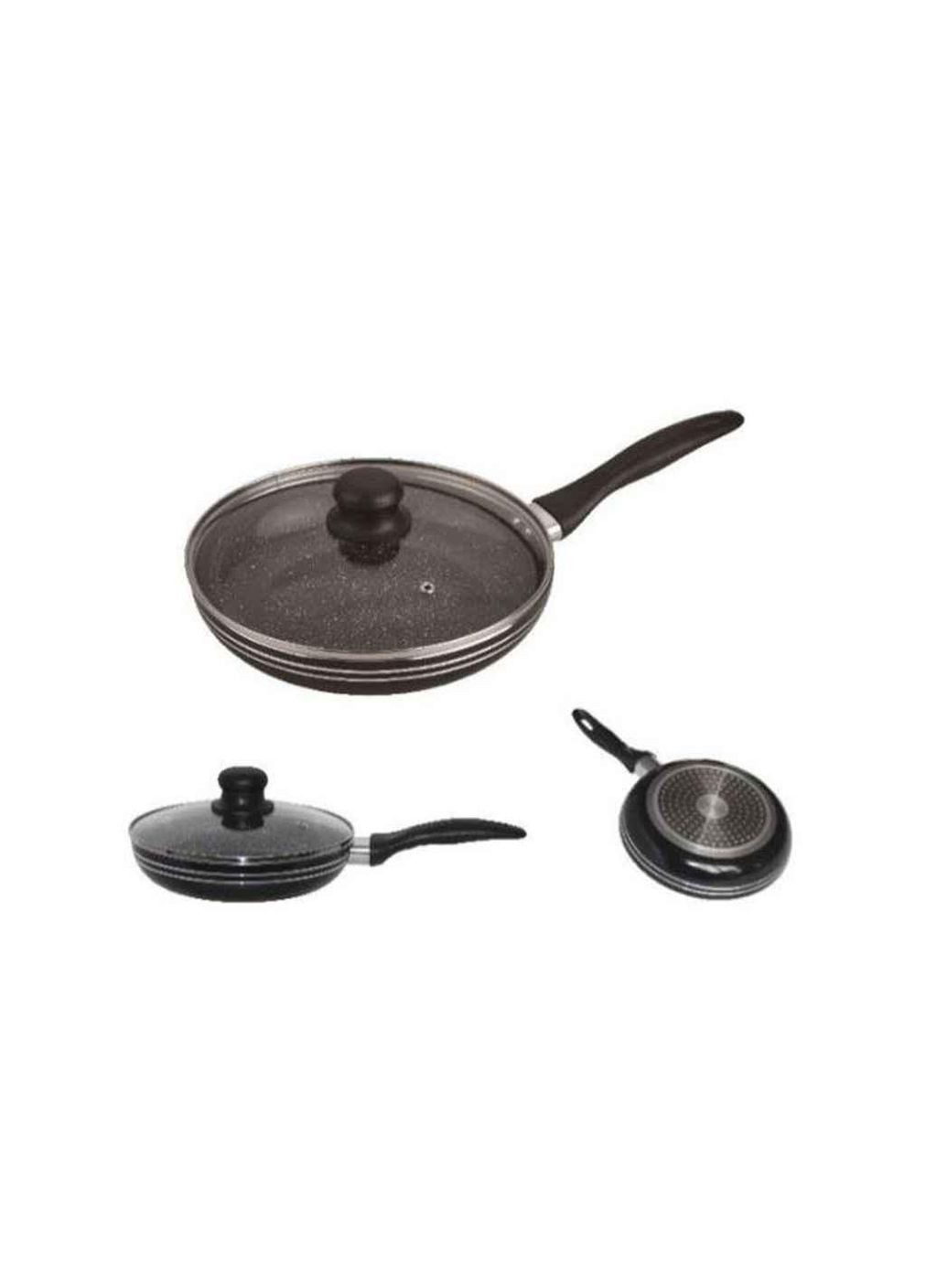 Сковорода с крышкой 200мм Мраморное покрытие ТМ Edenberg (304641433)