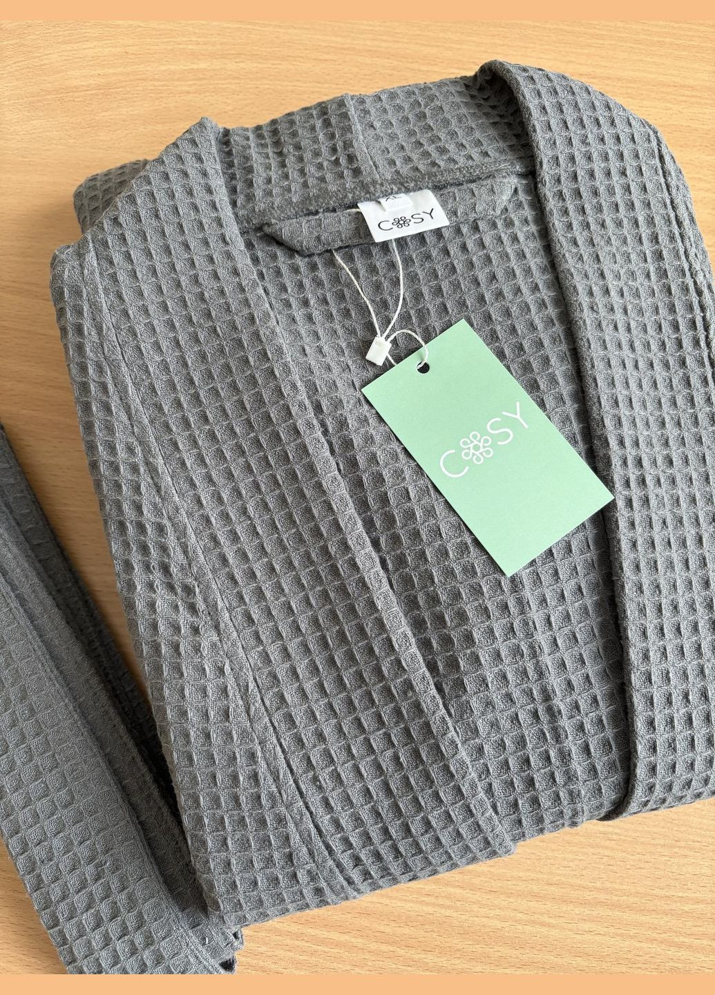 Чоловічий вафельний халат темно Cosy (352769726)