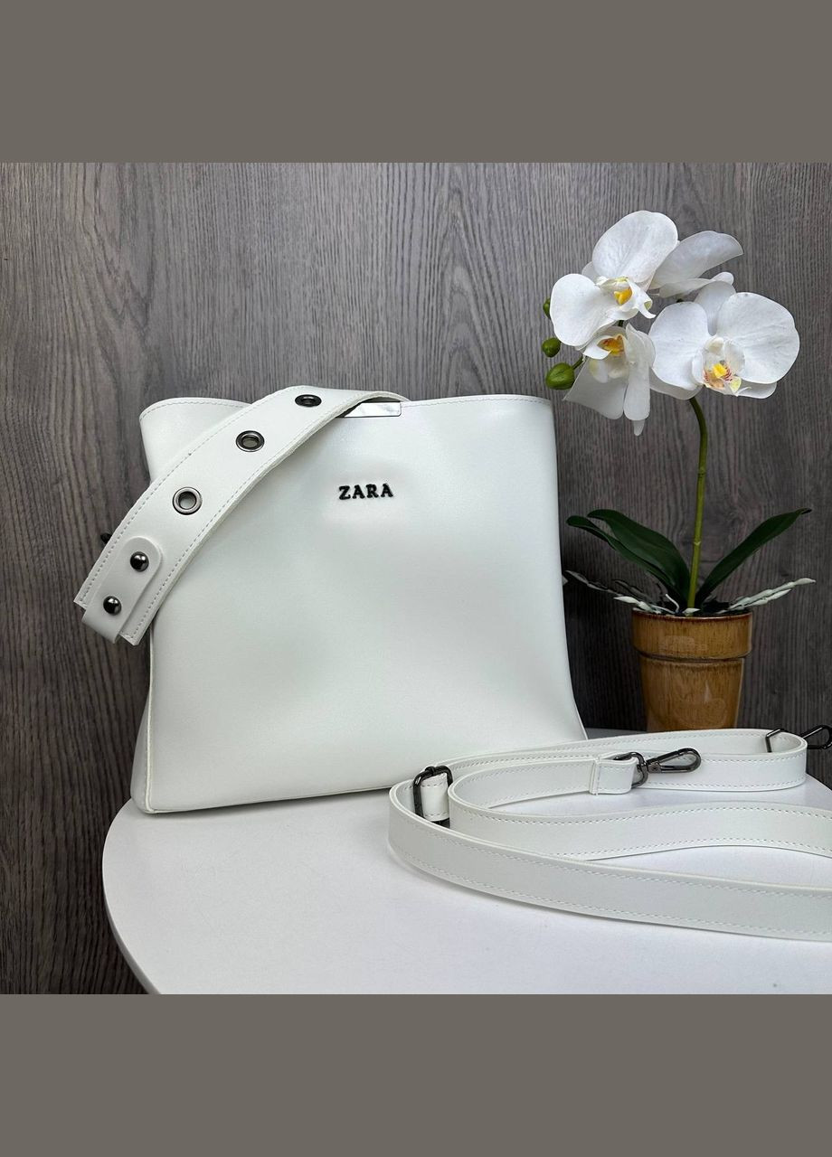 Женская сумка на плечо с широким ремешком сумочка белая Turkey (337363042)