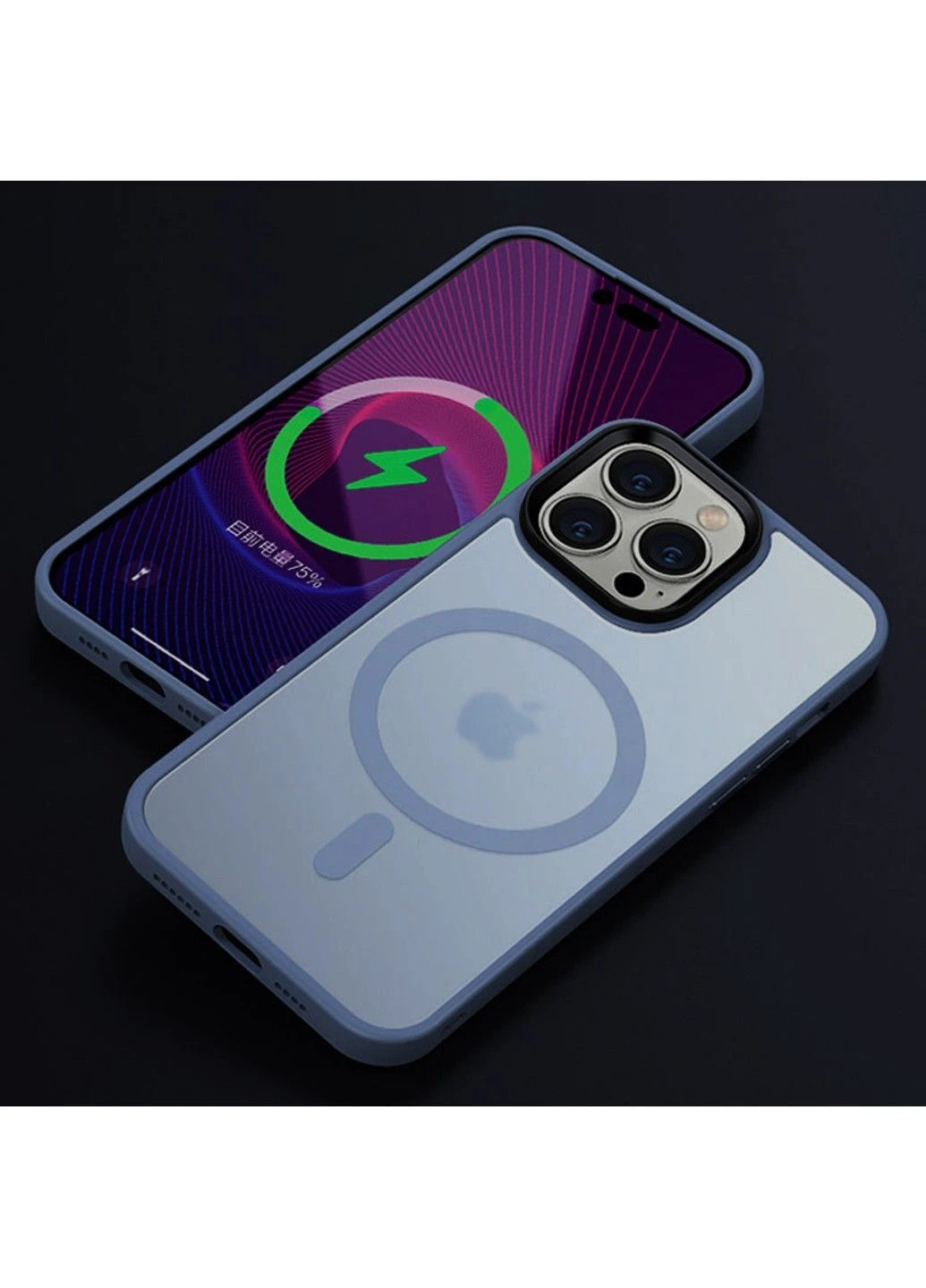 TPU+PC чохол Metal Buttons with MagSafe Colorful для Apple iPhone 16 Pro Max (6.9") Sierra Blue No Brand (382771273)