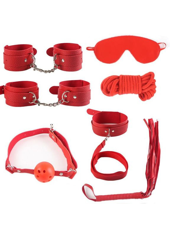 Набор эротический БДСМ для ролевых игр 7 предметов Красный (2104618289) No Brand (322843618)