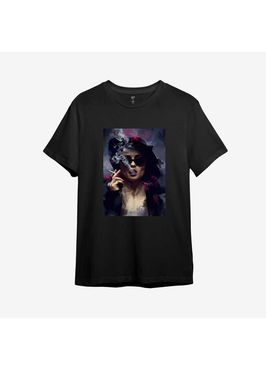 Чорна футболка оверсайз з принтом "mia wallace". pulp fiction (102314760833) з коротким рукавом ТiШОТКА