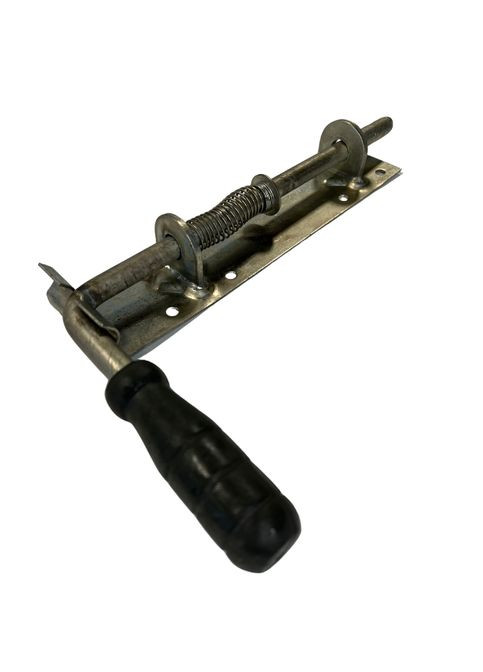 Засов "Пружина-12*200" с ручкой цинк (305*55 мм) БєМаС (365596722)